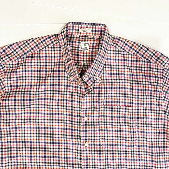Peter Millar Plaid Button Down Shirt 100% Cotton XXL - Picture 2 of 5